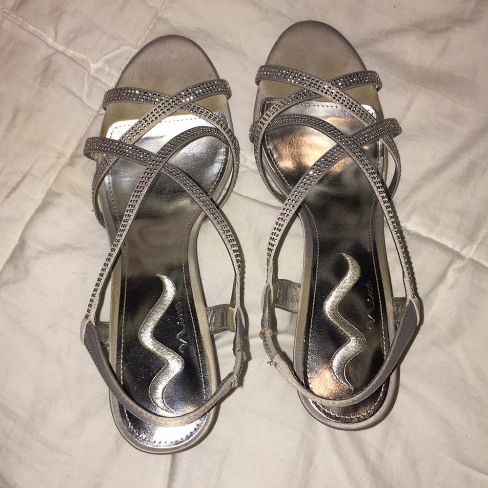 Strappy evening heels